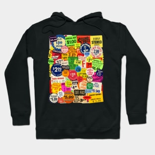 Retro Record Store Stickers Hoodie